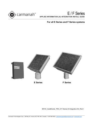 Carmanah F Series Install Manual | Manualzz