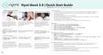 NYMI NEE30 Band 3.0 Quick Start Manual
