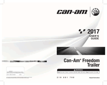 BRP Can-Am Freedom Trailer User Manual | Manualzz