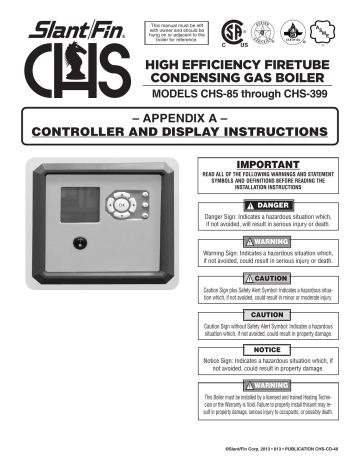 Slant/Fin CHS-399 Instructions Manual | Manualzz