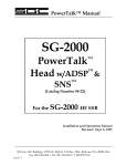 SGC PowerTalk Head w/ADSP &amp; SNS 04-22 Installation And Operation Manual