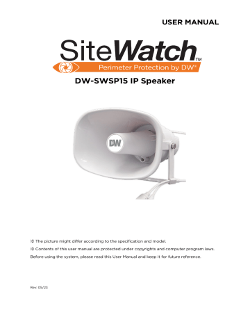 DW SiteWatch DW-SWSP15 User Manual | Manualzz