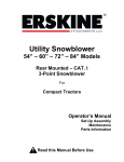 Erskine Attachments 54, 84 Operator's Manual