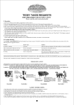 GOLD LABEL TEDDY TAKES REQUESTS - Instruction Booklet