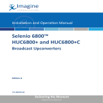 Selenio 6800 HUC6800+C Installation &amp; Operation Manual