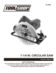 Toolshop 241-9869 Owner's Manual - 7-1/4 inch Circular Saw