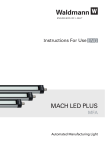 Waldmann MACH LED PLUS Instructions Manual