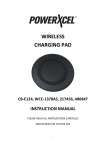 POWERXCEL CB-E124 Wireless Charging Pad Manual