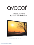 AVOCOR AVF-8410 Installation &amp; Operation Manual
