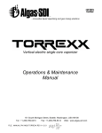 Algas SDI TORREXX TX25 Operation &amp; Maintenance Manual