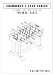 CHAMBERLAIN GAME TABLES PG-4007 Assembly Instructions
