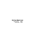 VALCO MELTON D4 Manual - Hot Melt Unit