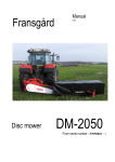 Fransgard DM-2050 Disc Mower Manual