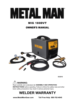METAL MAN MIG 180DVT Owner's Manual - Download PDF