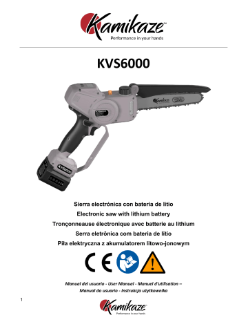 Kamikaze KVS6000 User Manual - Cordless Chainsaw Guide | Manualzz