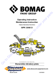 BOMAG BPR 35/60 D Operating Instructions Manual