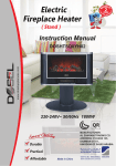 Dosel DOSHTSQ0YH02 Electric Fireplace Heater + AI Chat