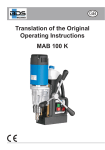 BDS MAB 100 K User Manual