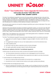 IColor Dye Sublimation Toner Upgrade Kit Instructions - Uninet