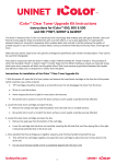 IColor Clear Toner Instructions - UNINET