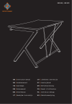 DELTACO GAMING GAM-055 DT210B Gaming table, metal legs, PVC treated surface, built-in hanger User Manual