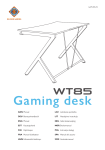 DELTACO GAMING GAM-055-W WT85 Gaming table, Steel frame, surface treated MDF, cable drawing holes User Manual