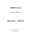 Tonghui TH9010/TH9010A Hipot Tester Manual - Read Online