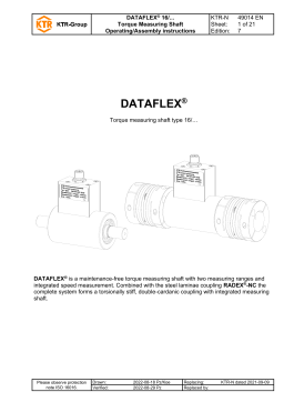 KTR DATAFLEX 16/... Torque messuring shaft Operating/Mounting Instructions