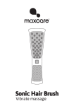 Maxcare MAX-M01MC0365 Sonic Hair Brush Owner's Manual
