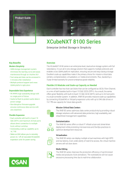 Qsan XN8100 Product Guide - Enterprise Unified Storage
