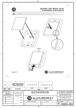 Allen-Bradley 1201 Blank Cover Series A Installation Instructions