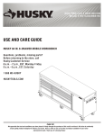 Husky 8HOTC8409BB1M Mobile Workbench User Guide