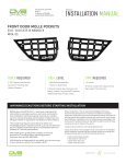 DV8 OFFROAD MPJK-05 Front Door Pocket Molle Panels Installation Instructions