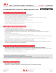 ALS ES Exit Sign LED Exit Sign Installation Guide