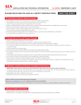 ALS EL Emergency Light Installation Guide - Emergency Light Manual