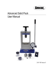 Specac Advanced Solid Pack User Manual