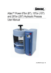 Specac Atlas Power 8T-15T-25T Press User Manual