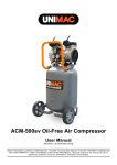 Unimac ACM-500sv Quiet Air Series Manual - Download &amp; Read Online