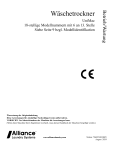 Unimac UT030N Industrial Tumble Dryer Benutzerhandbuch