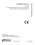 Unimac UTT45N Commercial Stack Tumble Dryer Maintenance Manual