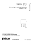 uniMac UTT45N Commercial Stack Tumble Dryer Programming Manual