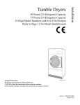 uniMac UT075S Industrial Tumble Dryer Installation Manual