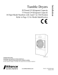 uniMac HT075N Industrial Tumble Dryer Installation Manual