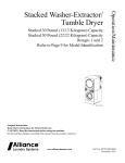 Unimac UST050N Stacked Washer-Extractor / Tumble Dryer Manual - Download PDF