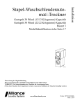 Unimac UST050N Stapelbarer Wasch- und Trockner Installationshandbuch