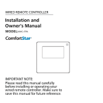 ComfortStar AWC-7PA Owner's Manual