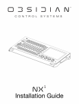 OBSIDIAN CONTROL SYSTEMS NX1 Lighting Controller Manual