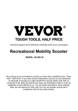 VEVOR BL350-19 Mobility Scooter Manual