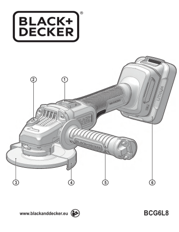BLACK+DECKER BCG6L8F1S Angle grinder instruction manual | Manualzz
