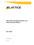 Lattice Memory Mapped Interface and Lattice Interrupt Interface User Guide